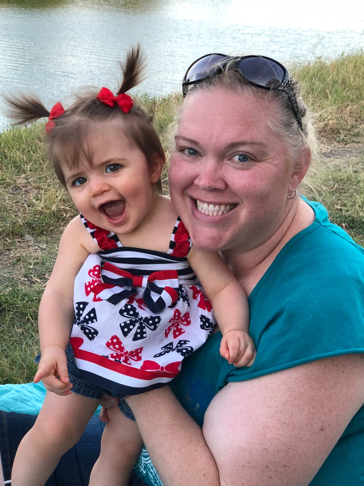 Waiting for fireworks 4th of July