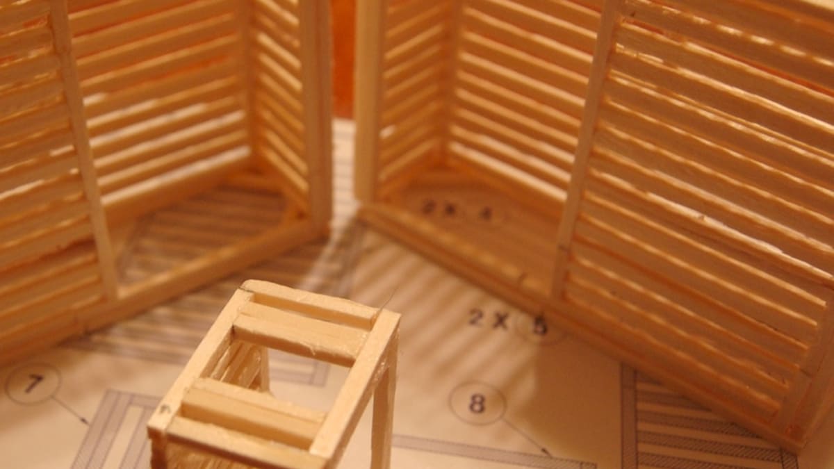 The Chrysler Building in matchsticks