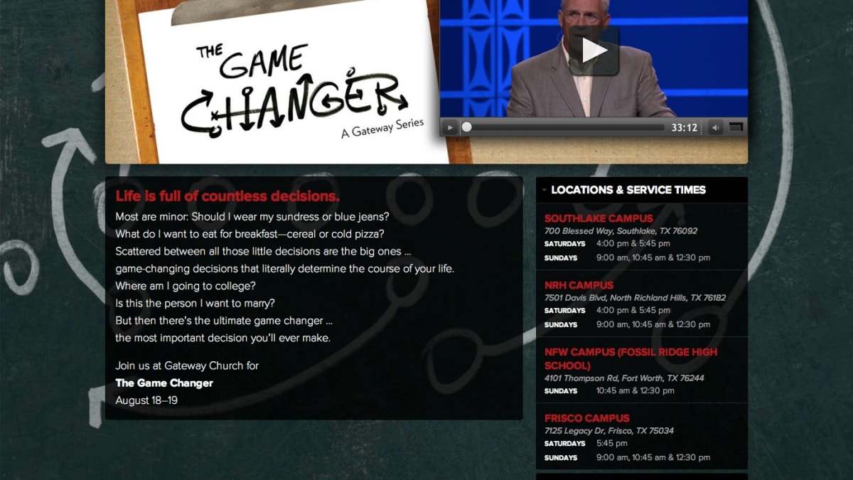 August 18-19 | The Game Changer | A Gateway Series