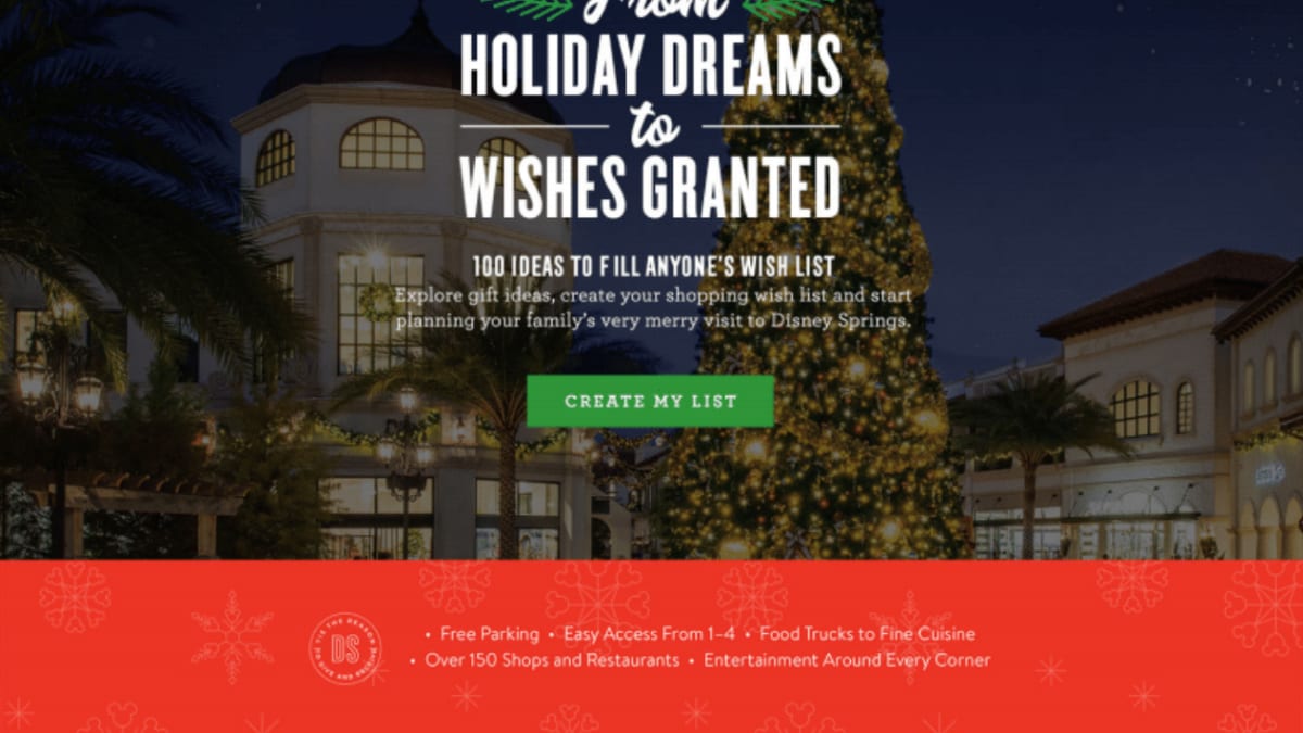 Disney Springs Holiday Dreams