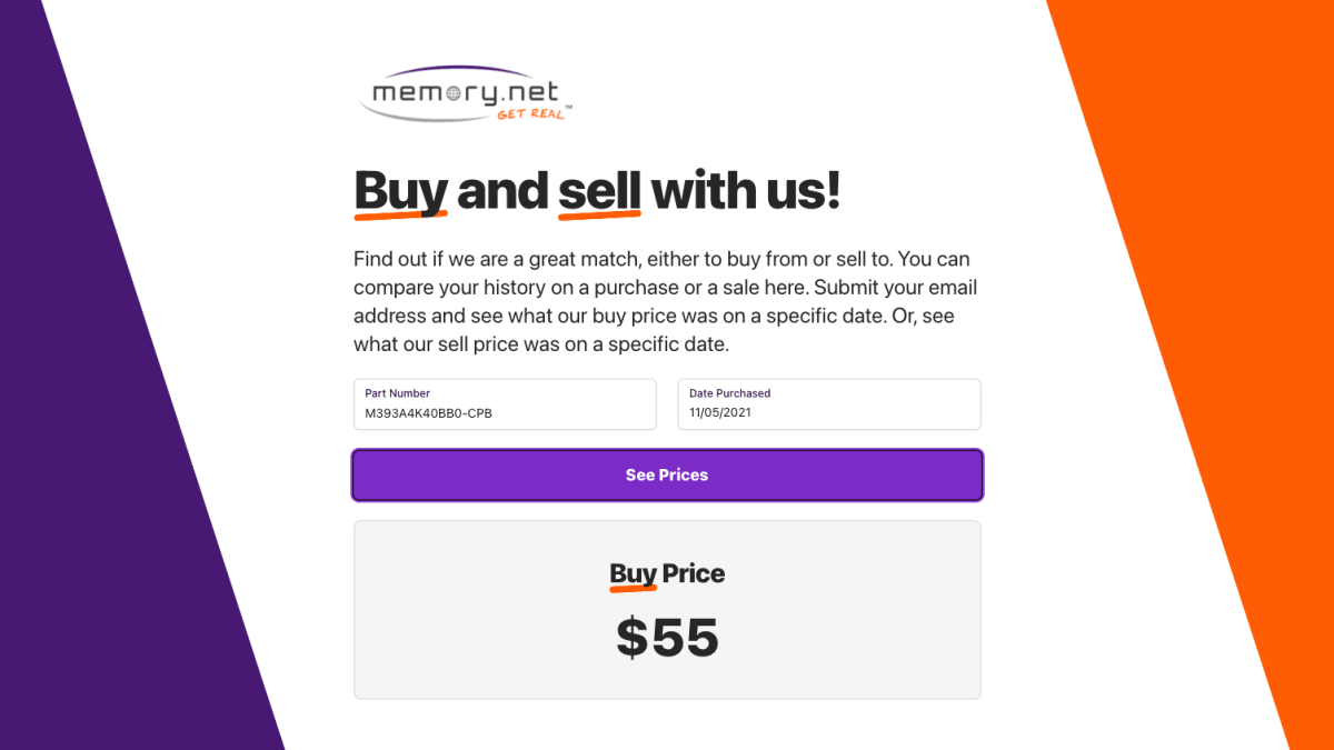 Memory.net Price Checker