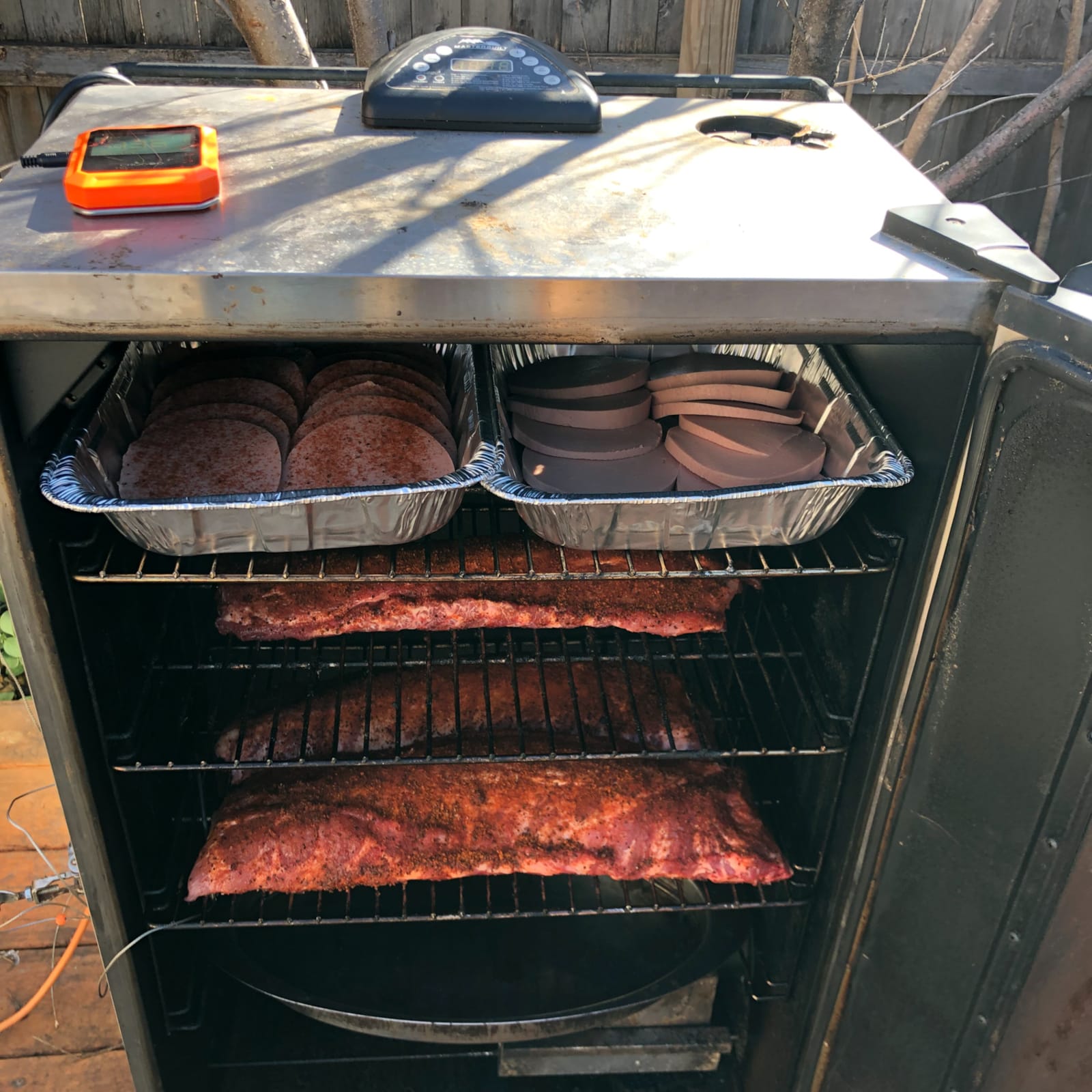 Smoking the meats