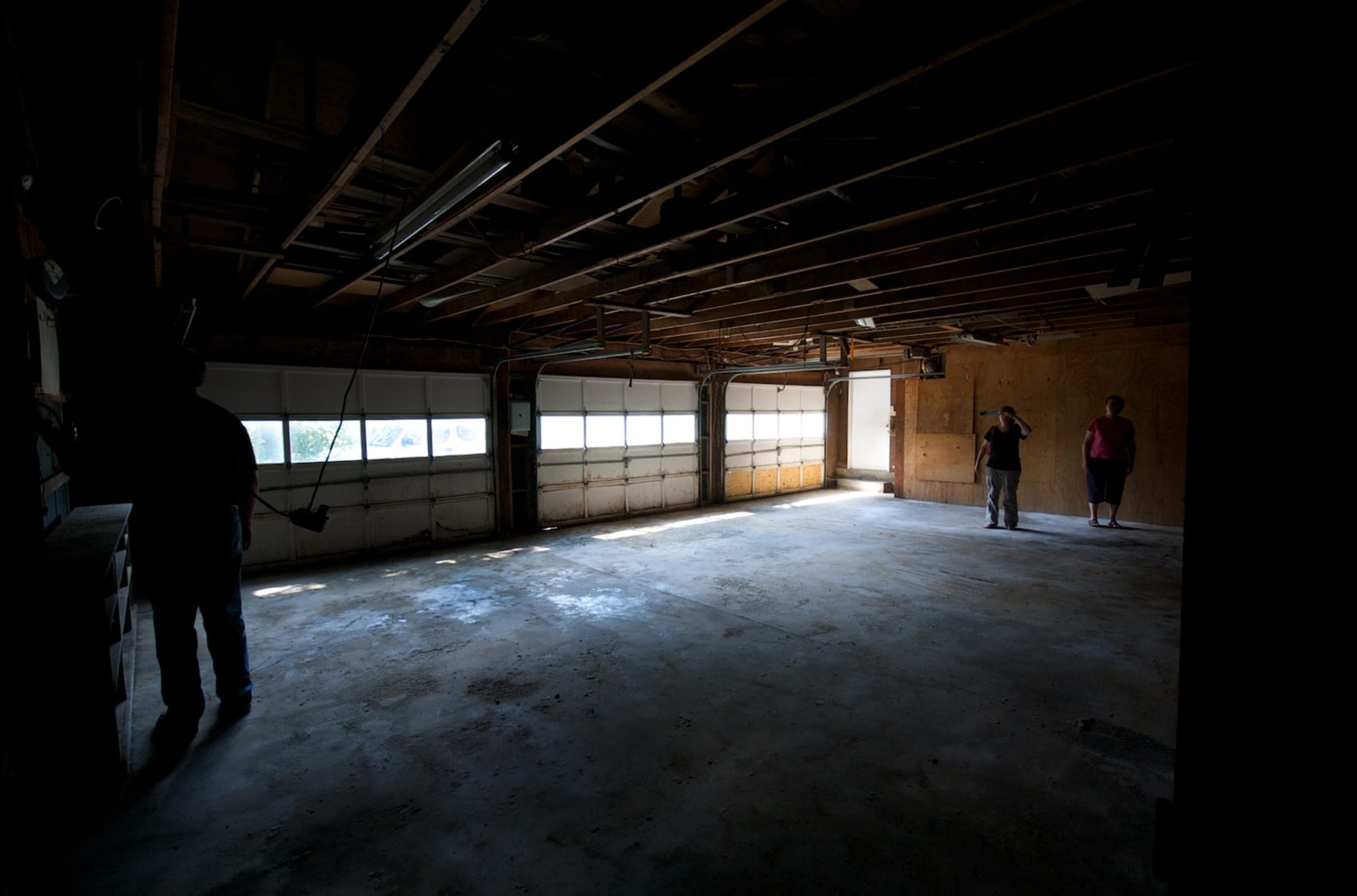 Garage Doors: Before (inside)