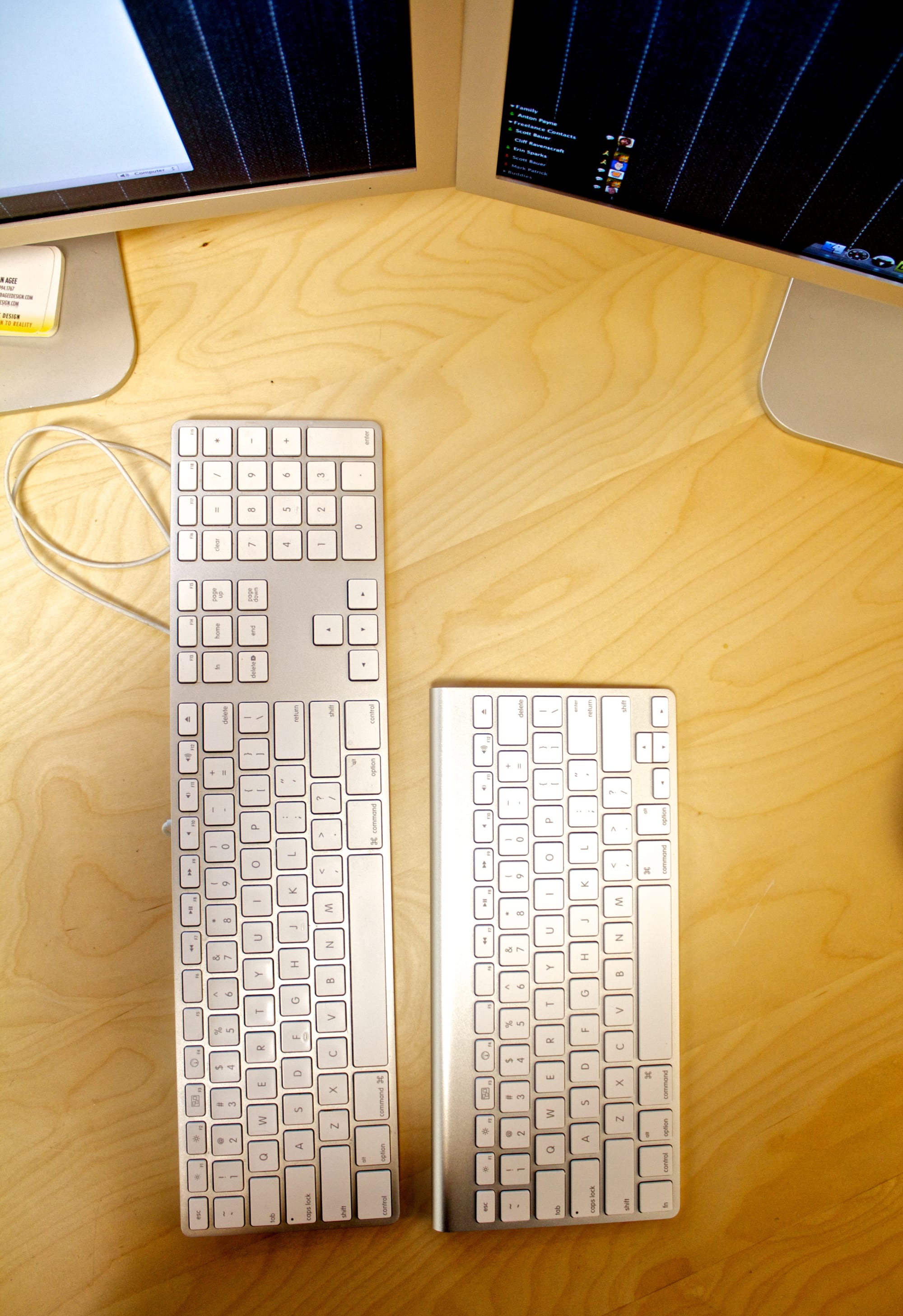 Apple aluminium keyboard comparison