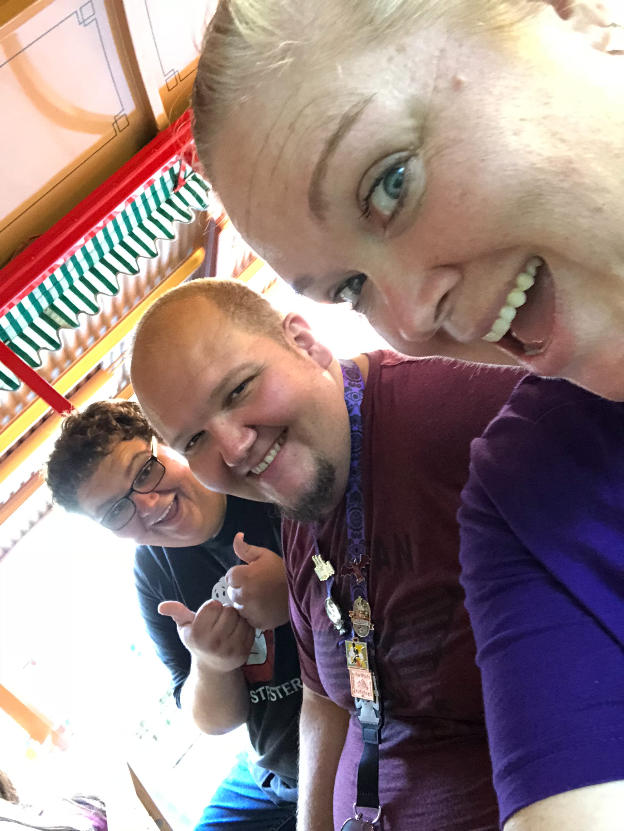 Riding the Disneyland train