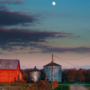 iPhone Wallpaper: Fall Farm Dusk