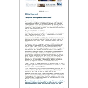 Joel Osteen Ministries -- Official Site of Pastor Joel Osteen