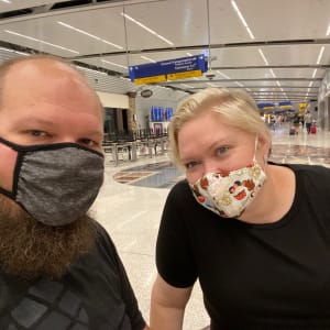 Waiting to board for Cancun!