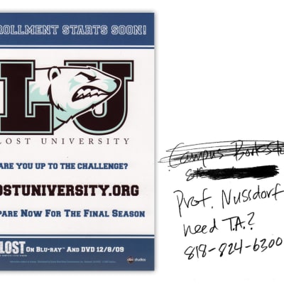 LOST University card (Comic-Con 2009)