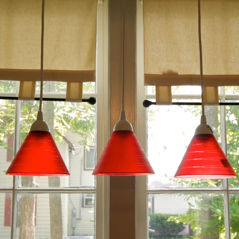 Kitchen light fixture and shades