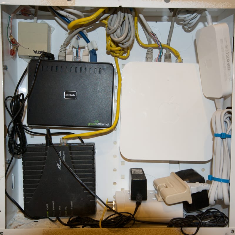 In-wall networking panel