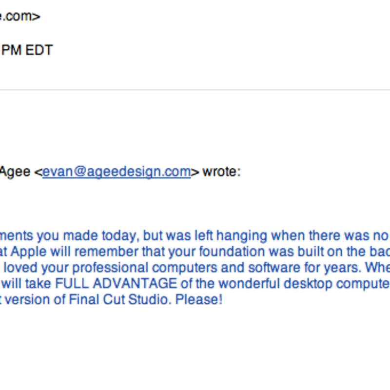 My email from Steve Jobs!