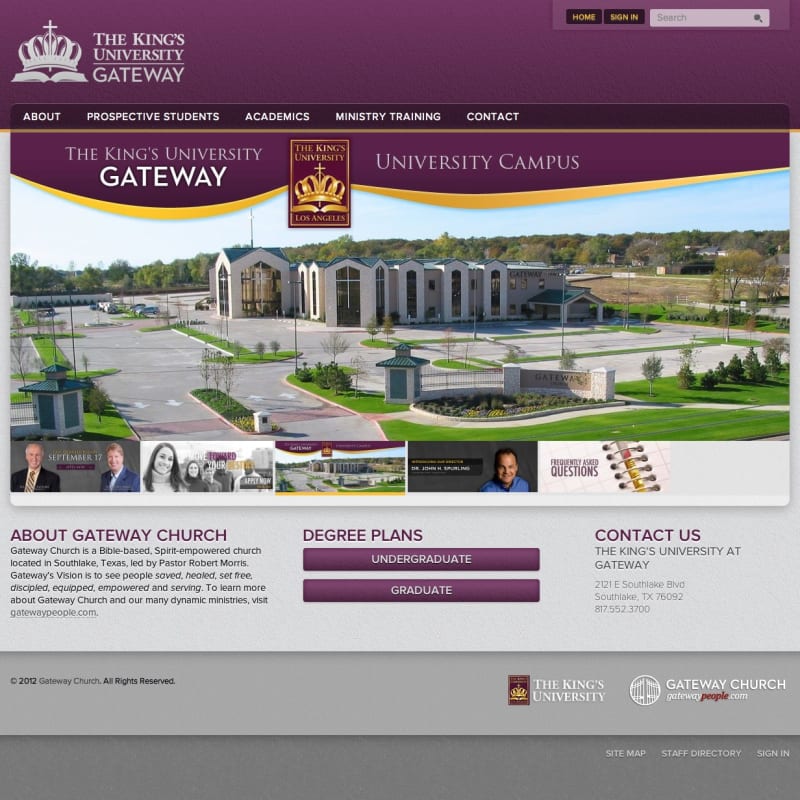 The King's University Gateway |