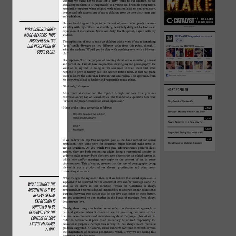 Discussing the Ethics of Porn in a Post-Christian Culture | RELEVANT Magazine