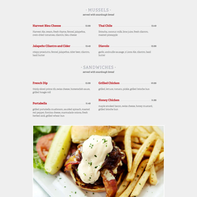 Menus | Housemade Food, Scratch Made Fare, Craft Beers, Cocktails | The Ale House Columbia