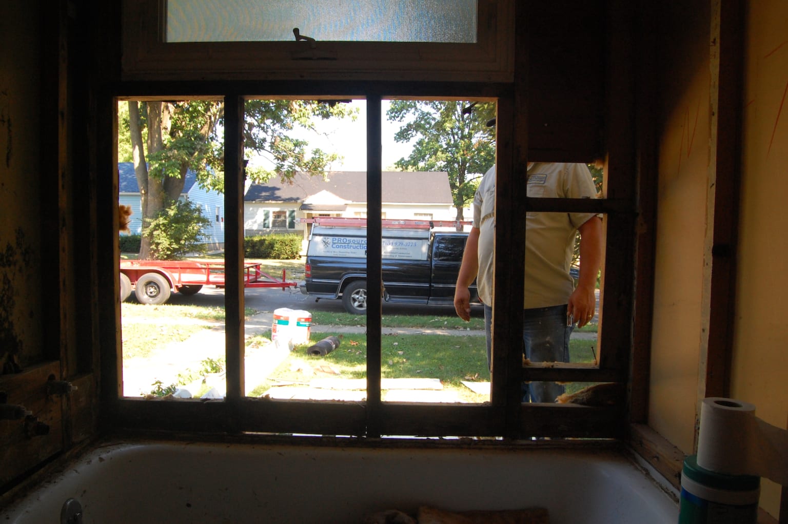 Remodeling your bathroom = hole in the side of your house?