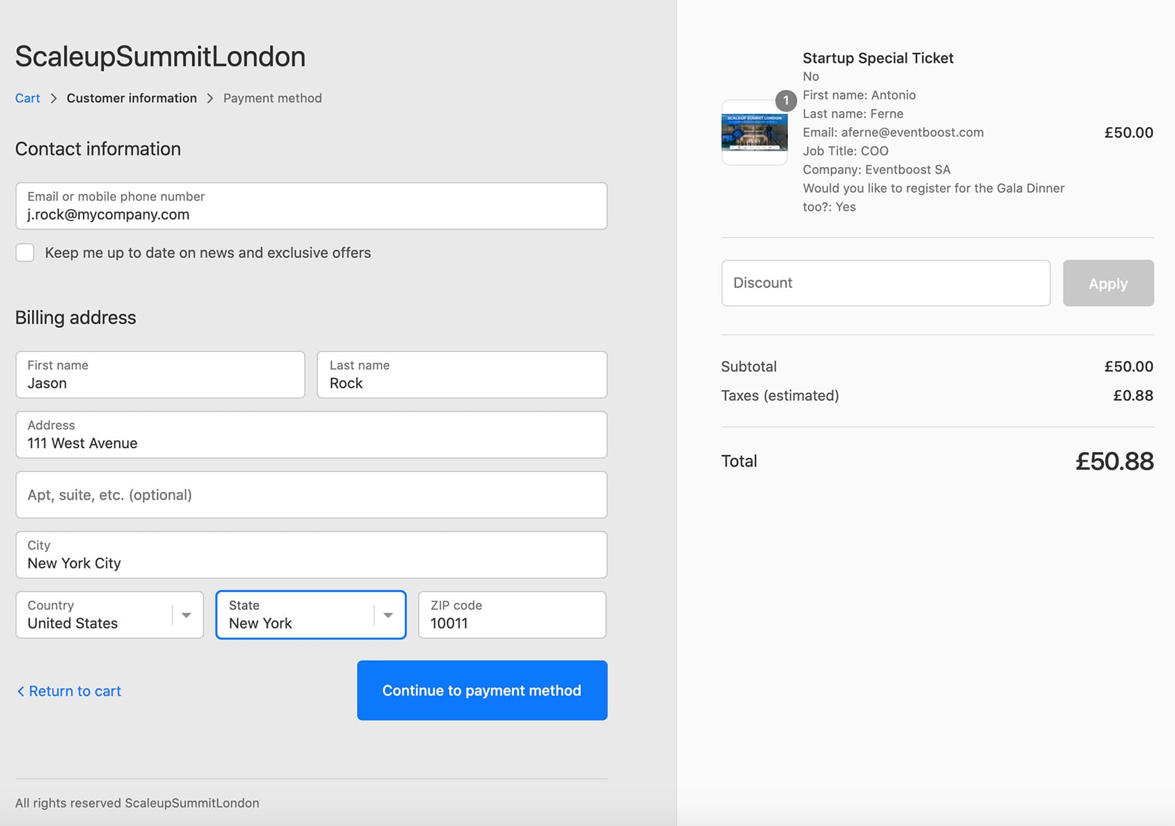 online ticketing