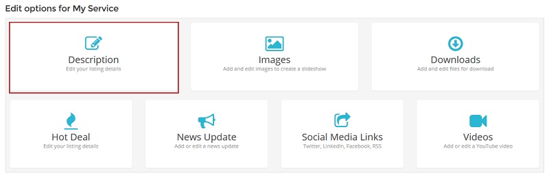Edit My Service Edit My Service