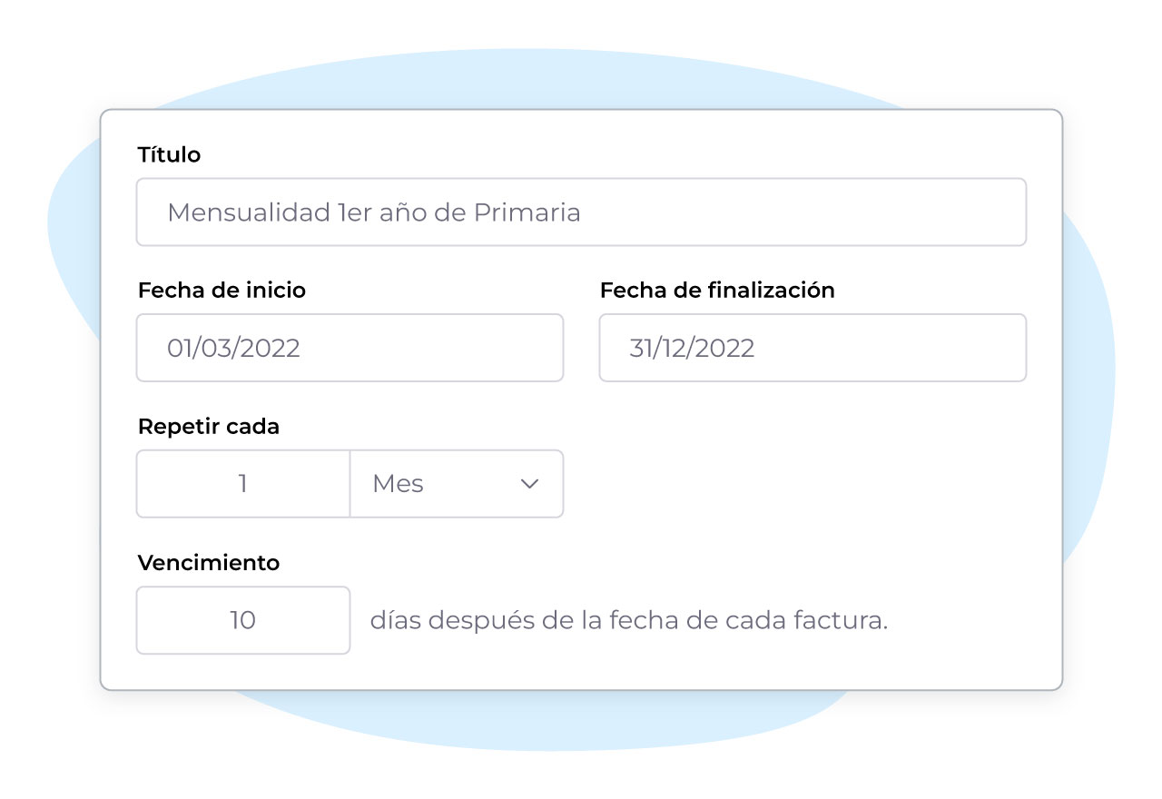 Facturas recurrentes