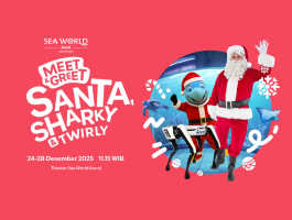 Meet & Greet Santa, Sharky, Dan Twirly Di Sea World Ancol: Acara Natal Seru Untuk Liburan Akhir Tahun 2025