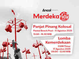 Spesial Hari Kemerdekaan Indonesia! Panjat Pinang Kolosal Di Ancol!