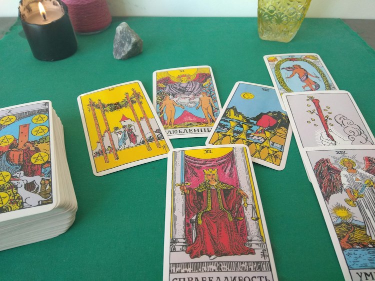 Tarot reading and divination session