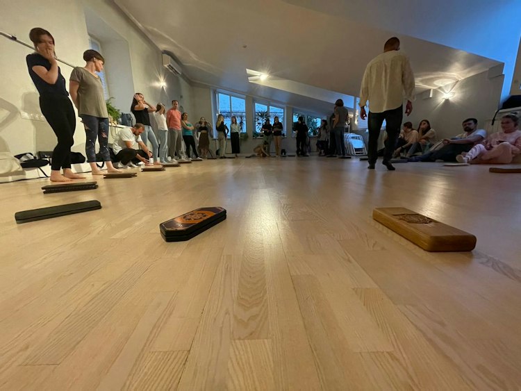 Nail board (sadhu board) practice
