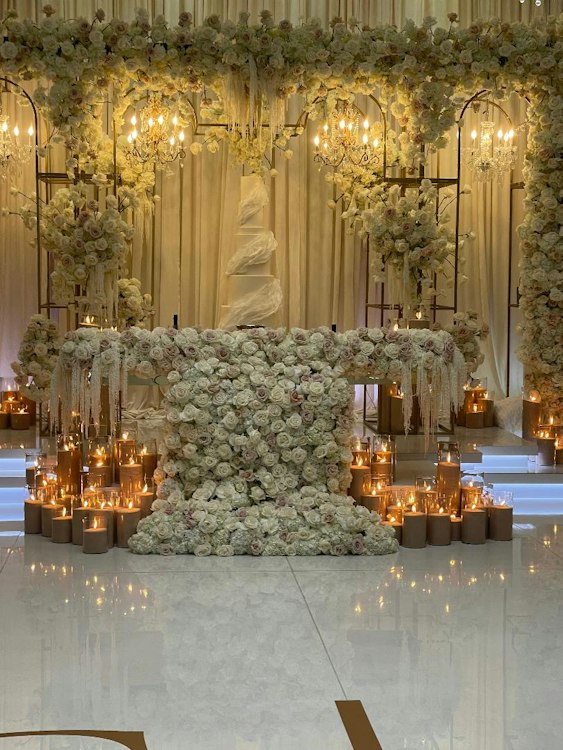 Divine Events LA- Sand Candles Hire - Pearled Candles