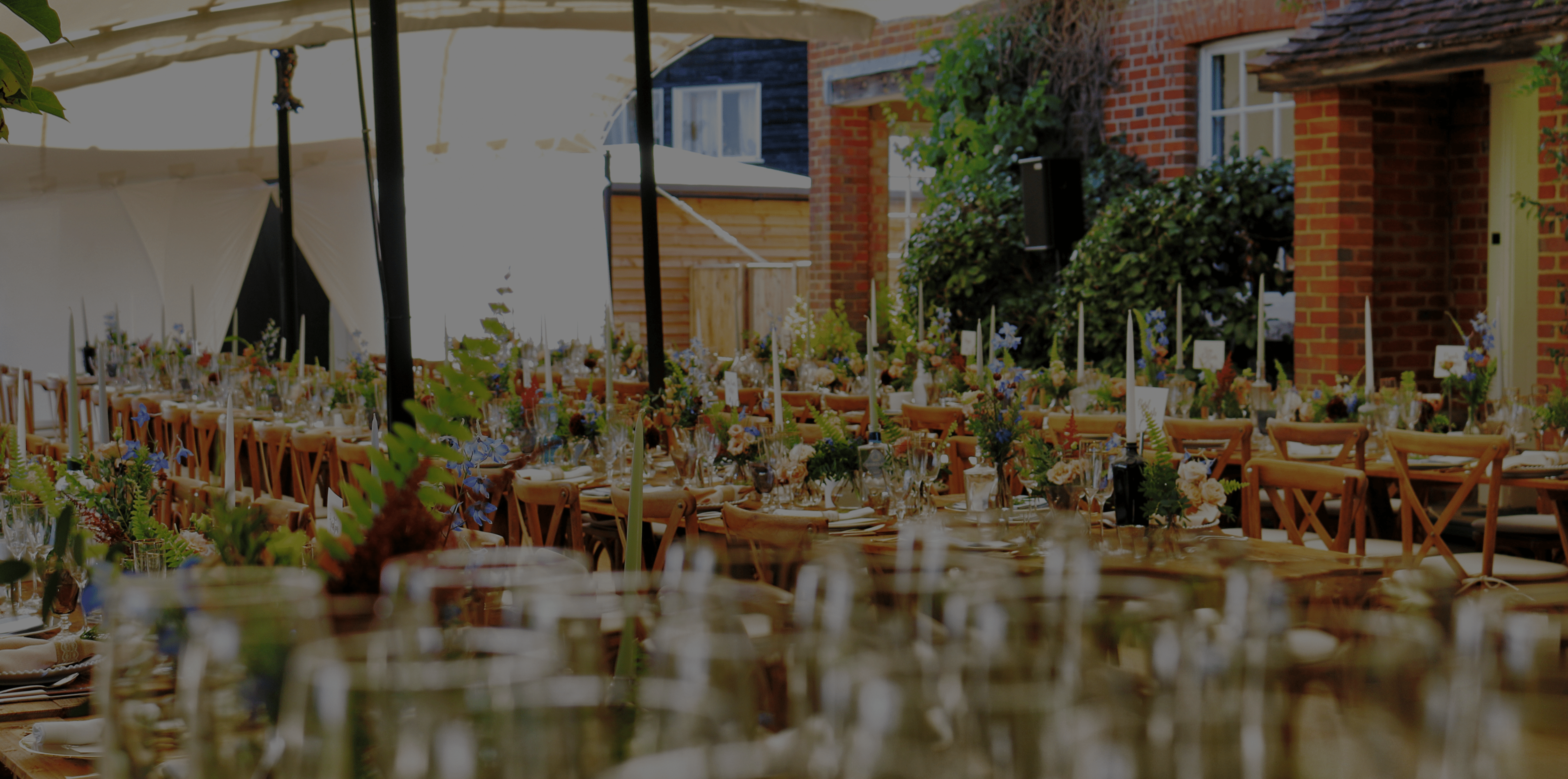 Elegant outdoor event setup