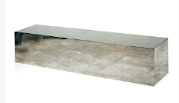 Chrome Long Pedestal Bench