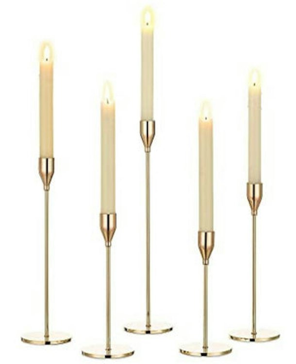 Taper Candle Stick Holder Gold Modern