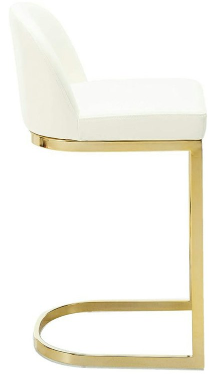 Bar Stool - Cream & Gold