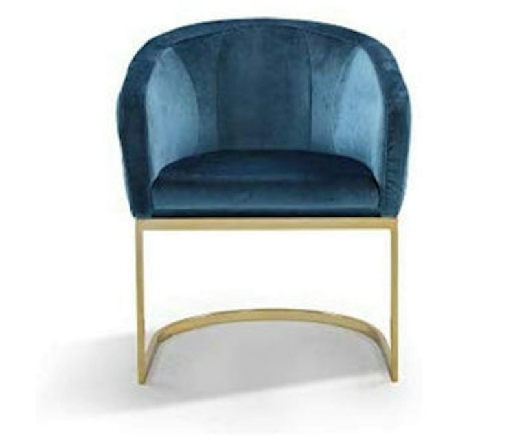 Shell Chair - Teal Gold & Velvet