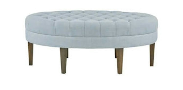 Ottoman - Dusty Blue Tufted