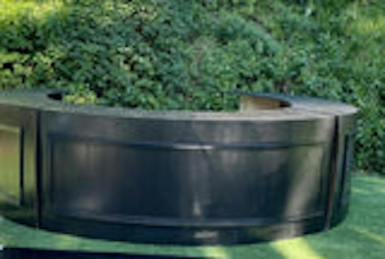 Black Wood Curved Bar