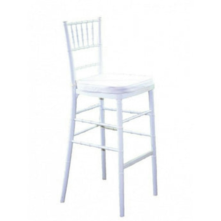 White Chiavari Barstool with White Cushion