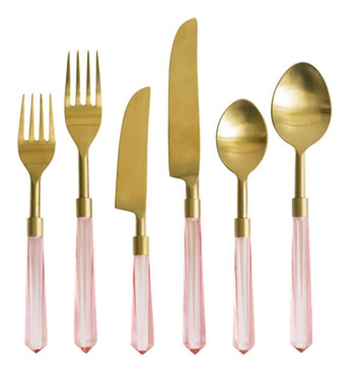 Flatware Set Pink Prism Flatware