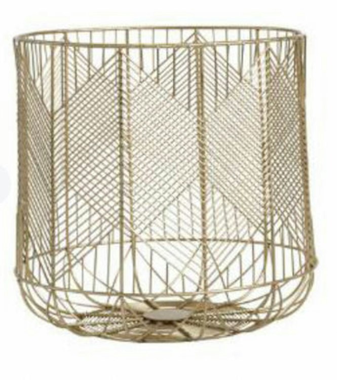Gold Geometric Wire Basket