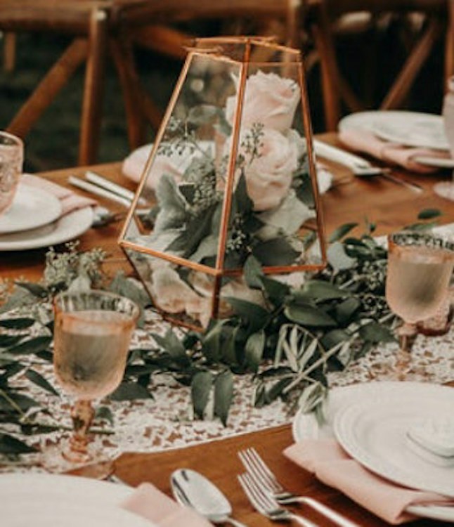 Mismatched Rose Gold Terrariums