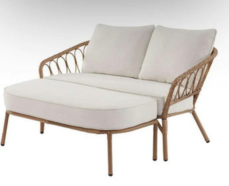 Boho Love Seat & Ottoman