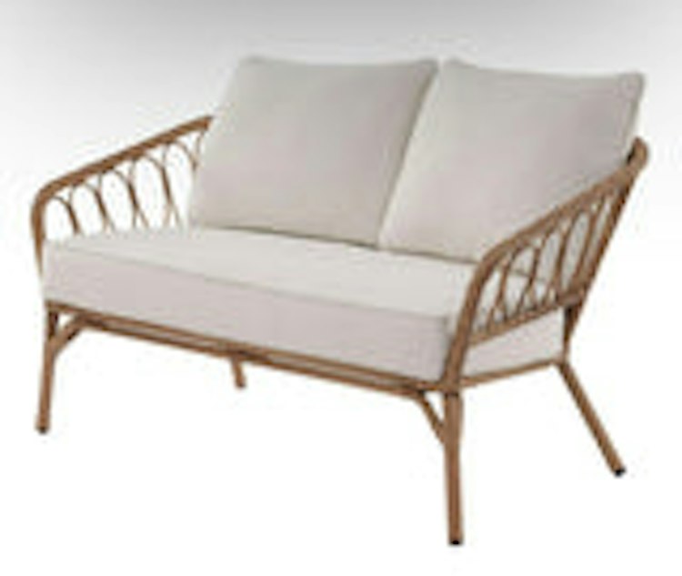 Boho Love Seat & Ottoman