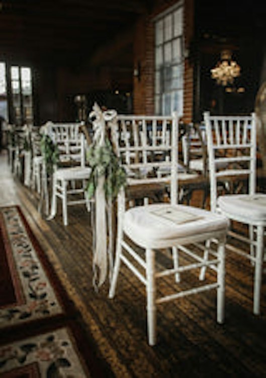 Pecan Cross Back Chair with Cushion