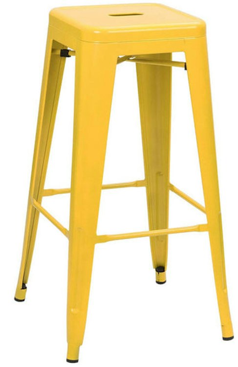 Yellow Tolix Barstool