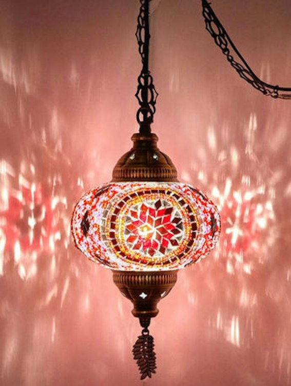 Hanging Light Pink & Red Turkish