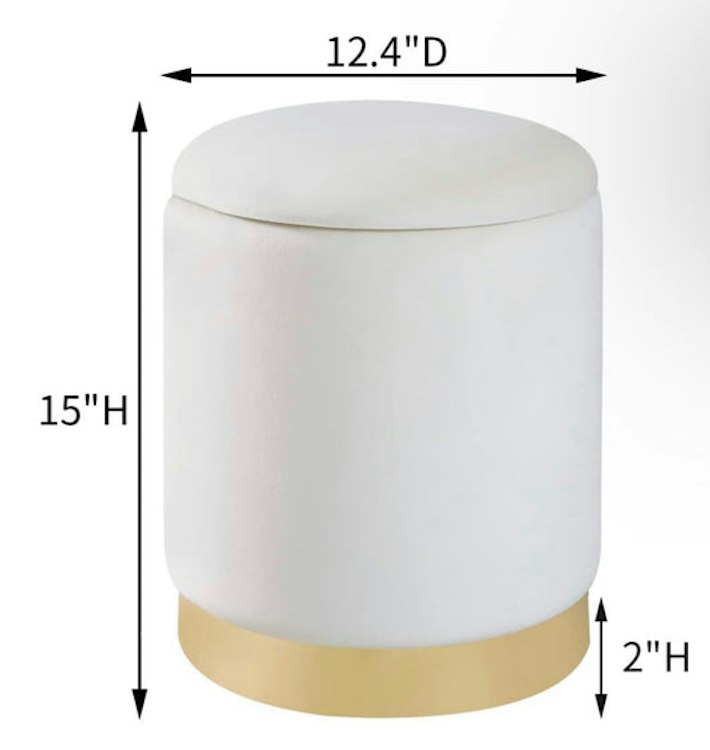 Ottoman - White & Gold