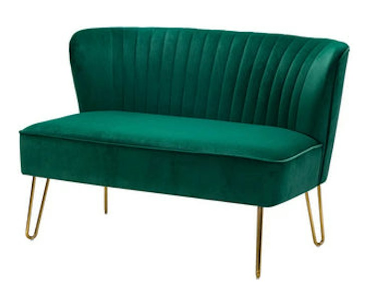 Love Seat - Green Velvet Hairpin
