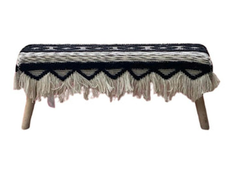 Boho Fringe Bench