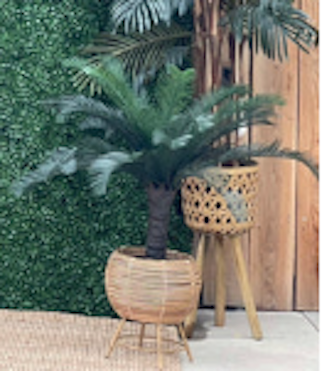 Plant Stand Hand Woven Rattan