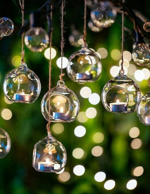 Hanging Glass Candle Holder
