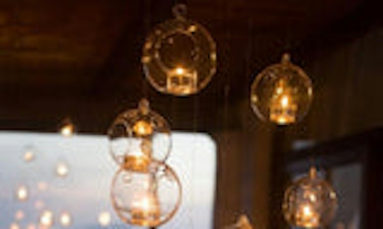 Hanging Glass Candle Holder